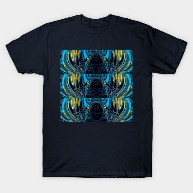 Majestic- Mixed Media Art Deco Pattern T-Shirt by Adel8ide Designs